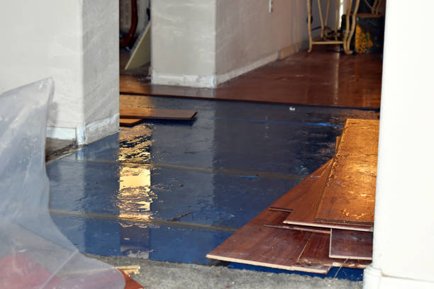 Professional Flood Damage Restoration technician working in Goldsmith, TX